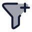 Funnelplus icon with duotone rounded style