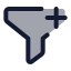 Funnelplus icon with duotone standard style