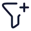 Funnelplus icon with stroke rounded style