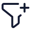 Funnelplus icon with stroke standard style
