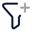 Funnelplus icon with twotone rounded style