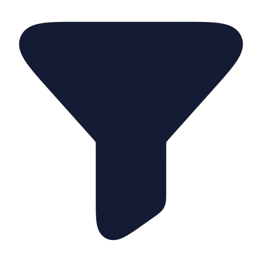 Funnel Icon in Solid Rounded style