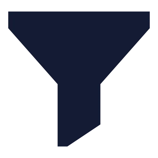 Funnel Icon in Solid Sharp style