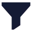 Funnel icon with solid sharp style