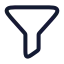 Funnel icon with stroke rounded style