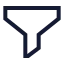 Funnel icon with stroke sharp style