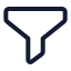 Funnel icon with stroke standard style