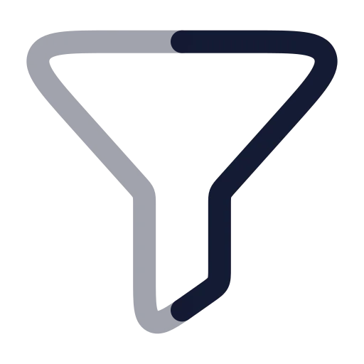 Funnel Icon in Twotone Rounded style