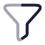 Funnel icon with twotone rounded style