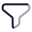 Funnel icon with twotone rounded style