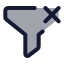 Funnelx icon with duotone standard style