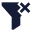 Funnelx icon with solid sharp style