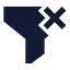 Funnelx icon with solid sharp style