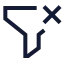 Funnelx icon with stroke sharp style
