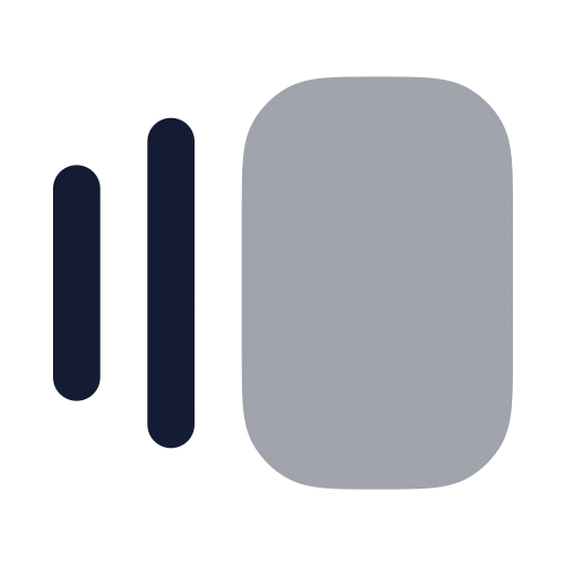 Gallery Horizontal End Icon in Bulk Rounded style