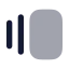 Galleryhorizontalend icon with bulk rounded style