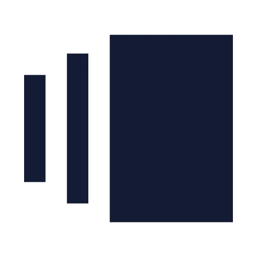 Gallery Horizontal End Icon in Solid Sharp style