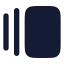 Galleryhorizontal icon with solid rounded style