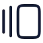Galleryhorizontal icon with stroke rounded style