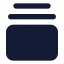 Galleryverticalend icon with solid standard style