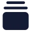 Galleryverticalend icon with solid standard style