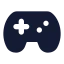 Gamepad icon with solid rounded style