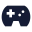 Gamepad icon with solid sharp style