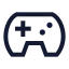 Gamepad icon with stroke sharp style