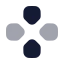 Gamepaddirectional icon with bulk rounded style