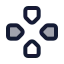 Gamepaddirectional icon with duotone standard style