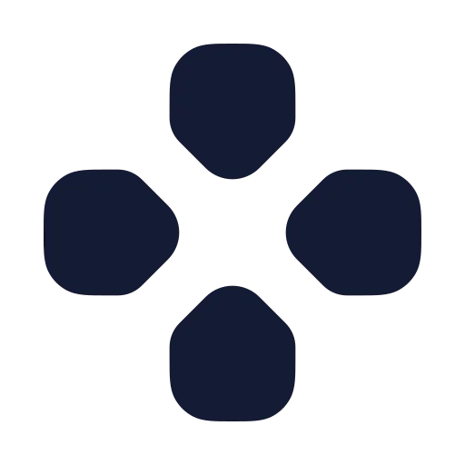 Gamepad Directional Icon in Solid Rounded style