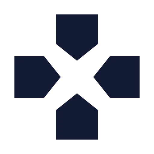 Gamepad Directional Icon in Solid Sharp style