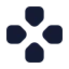 Gamepaddirectional icon with solid standard style