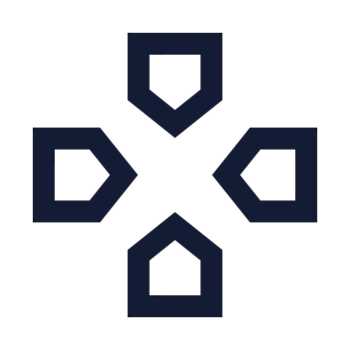 Gamepad Directional Icon in Stroke Sharp style