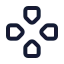 Gamepaddirectional icon with stroke standard style