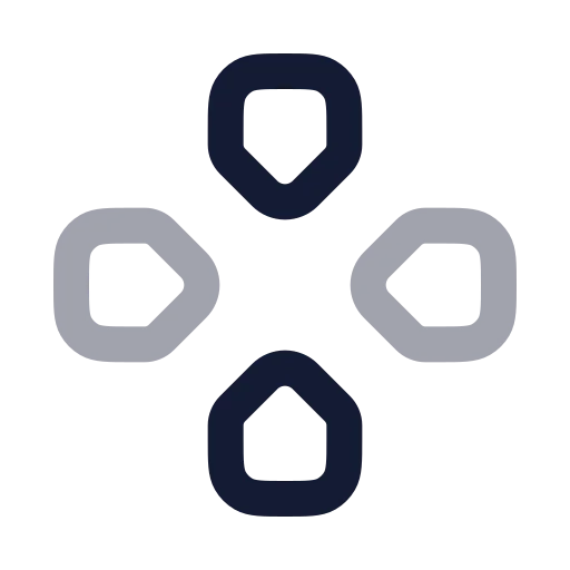 Gamepad Directional Icon in Twotone Rounded style