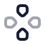 Gamepaddirectional icon with twotone rounded style