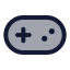 Gamepad icon with duotone rounded style