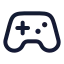 Gamepad 2 icon with stroke rounded style