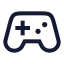 Gamepad 2 icon with stroke sharp style