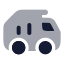 Garbagetruck icon with bulk rounded style