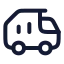 Garbagetruck icon with stroke rounded style
