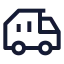 Garbagetruck icon with stroke sharp style