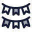 Garlands icon with duotone rounded style