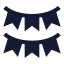Garlands icon with solid sharp style