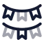 Garlands icon with twotone rounded style