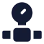 Gaspipe icon with solid standard style