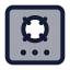 Gasstove icon with duotone standard style
