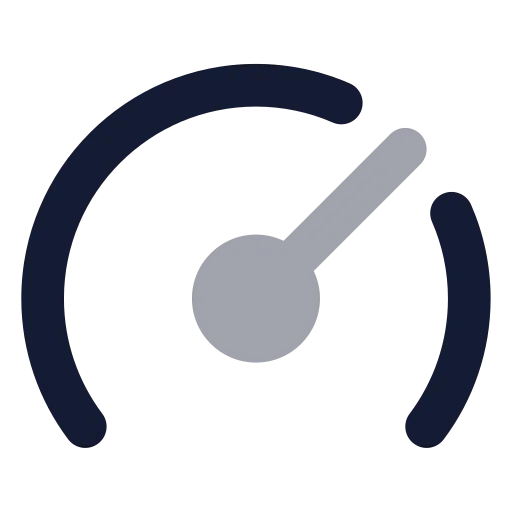 Gauge Icon in Bulk Rounded style