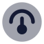 Gauge icon with bulk rounded style